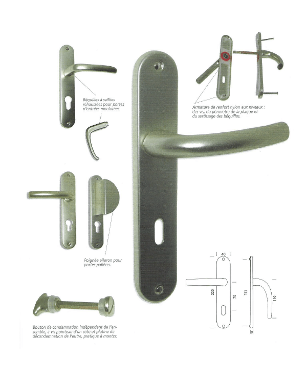 C01030_Poignée pour Bloc-porte